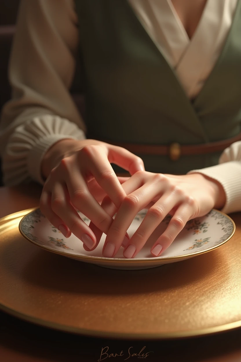 Hand on tray
