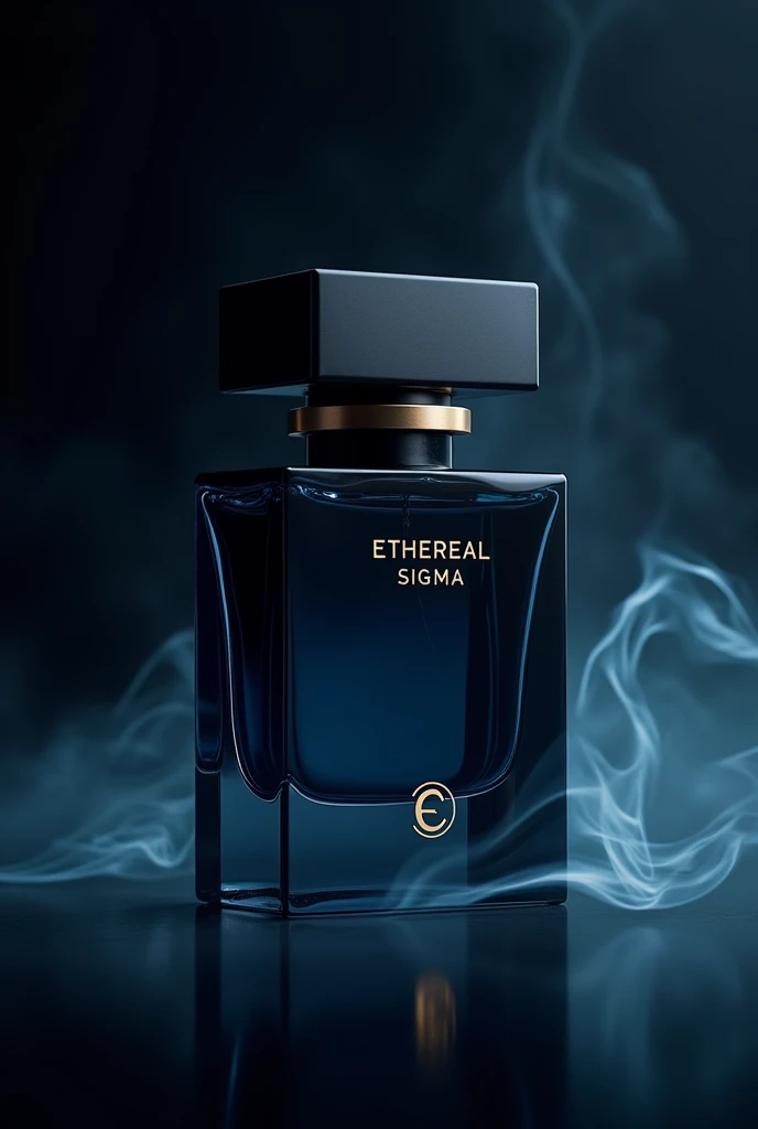 Make a cool graphic on a perfume box. Picture must be in sigma and attitude. Brand name is ethereal and perfume name is sigma.color must be black and dark blue gradient color
Make a box on this perfume 
Make a design for perfume box with cigaar and smoke
Yes make more with this type of bottle
Make a perfume box of this bottle

