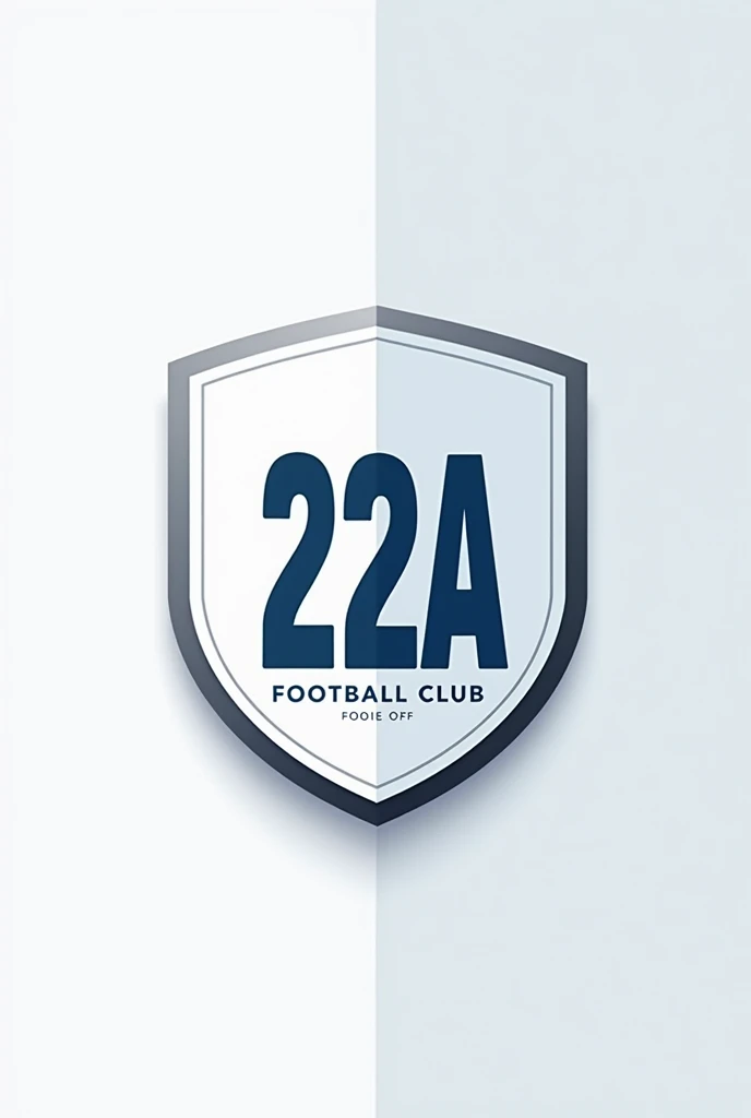 FOOTBALL SHIELD, redondo, minimalist, With the name "22A football club" blue, white, negro