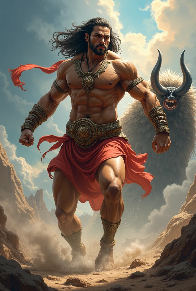 Hanuman Ji fighting with devil