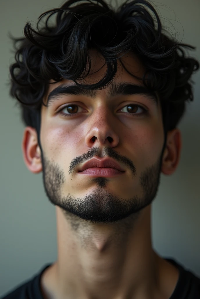 Realism
Person: 17 year old
Gender: Male
Characteristics: Light skinned, thick luscious black hair, little beard and moustache, dark brown eyes with an empty expression
