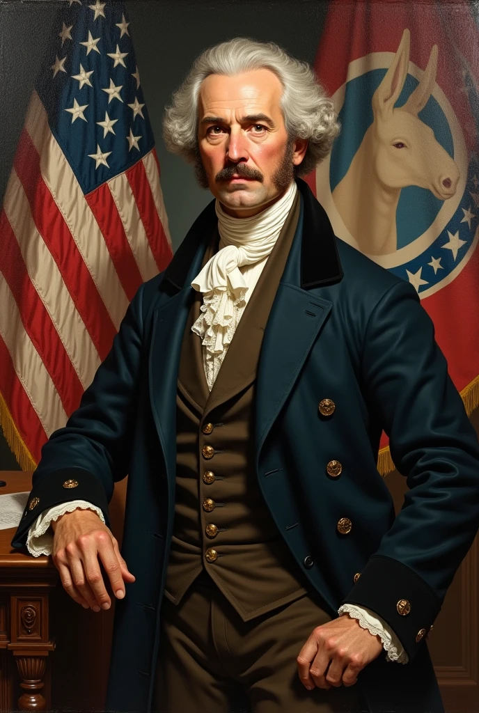 Create an image of Martin van Buren with his democratic party