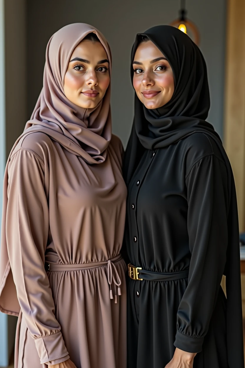 2 beautiful fair skin nude hijabi Pakistani girls 27 years old together with a perfect body, pussy and nipples as office secretary