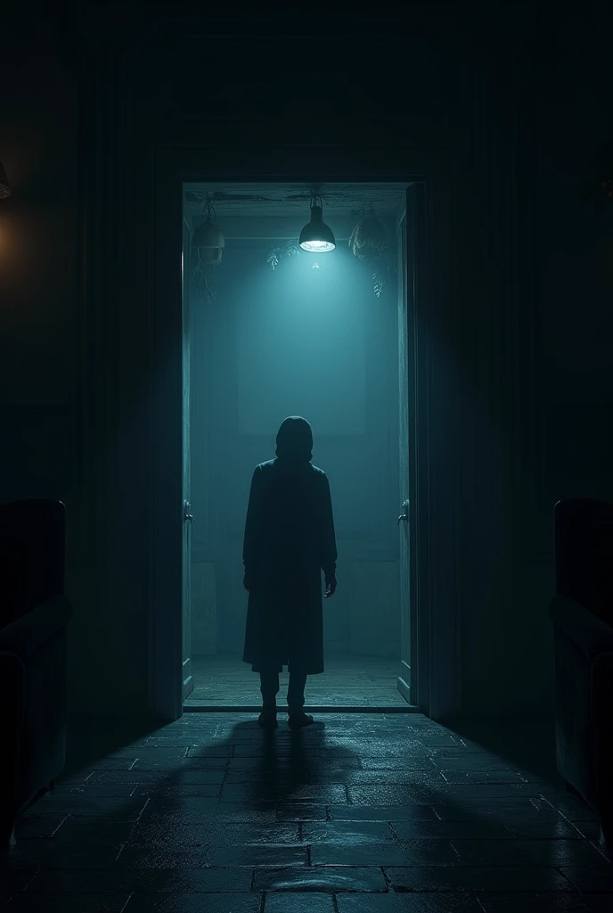 night time inside the door