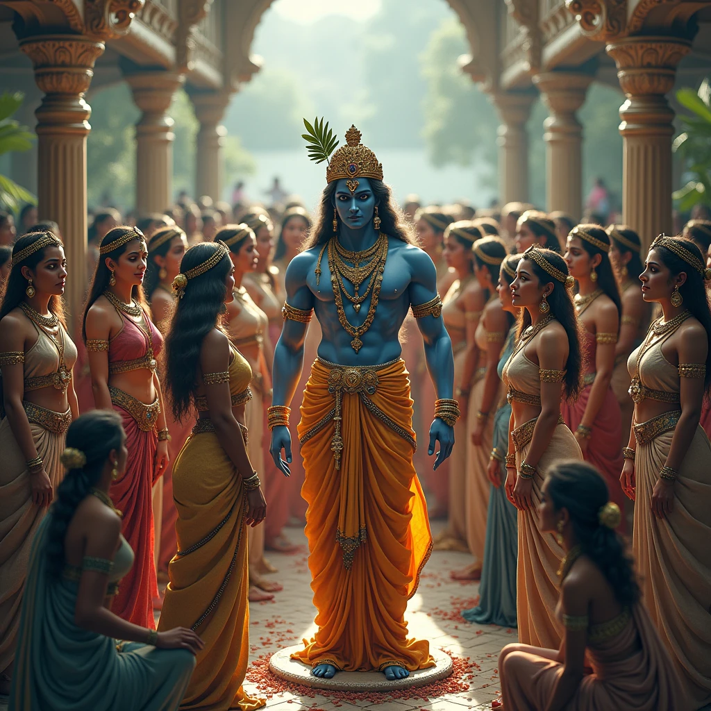 photo realism , Lord Krishna had 16,108 wives in total