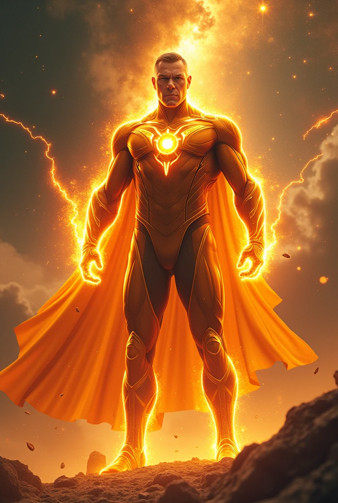 Create a powerful galactic-level superhero