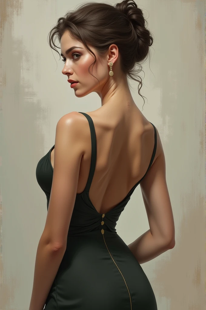 a woman dressed