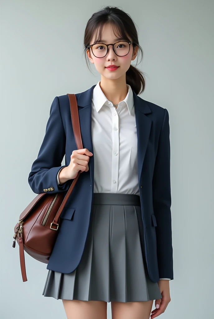 a woman dressed for school