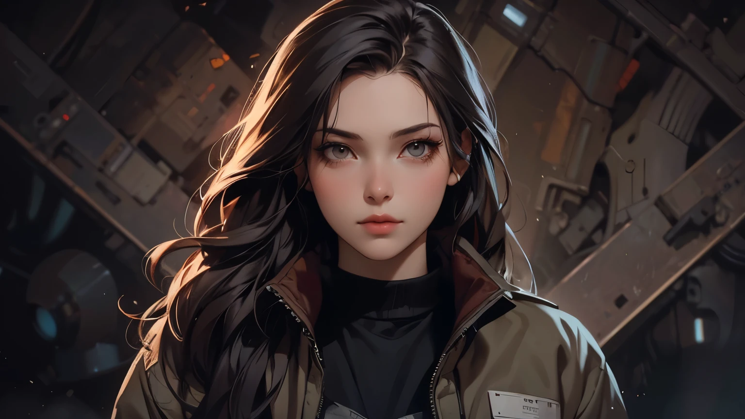 Alafed image of woman with long hair and jacket, ArtJam jsc, Charlie Bowater's art style, Charlie Bowter's Style, Vojtek Fuss, ArtJam and atey ghailan, Character art by Charlie Bowter, alena aenami and ArtJam, Valentine Shuffle, ig model | ArtJam, Painting a portrait of Ross