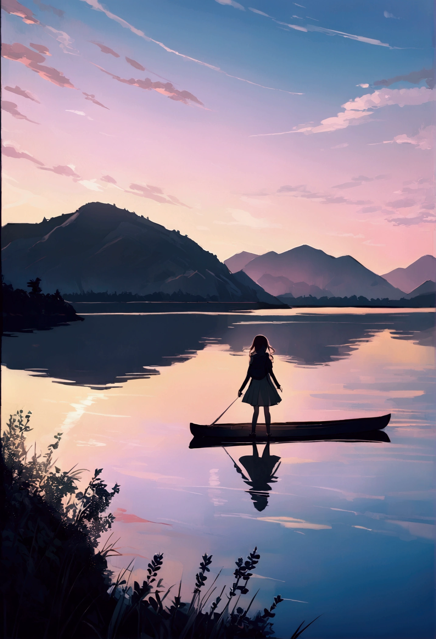 Girls, Lakes, Marine Nature