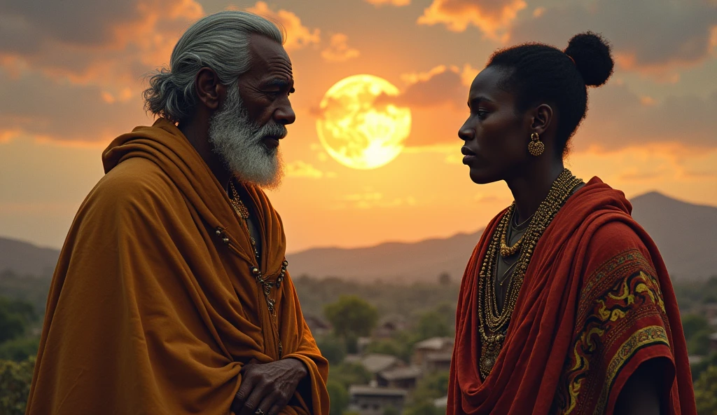 Tibetan Monk being healed by a naked black beautiful woman 