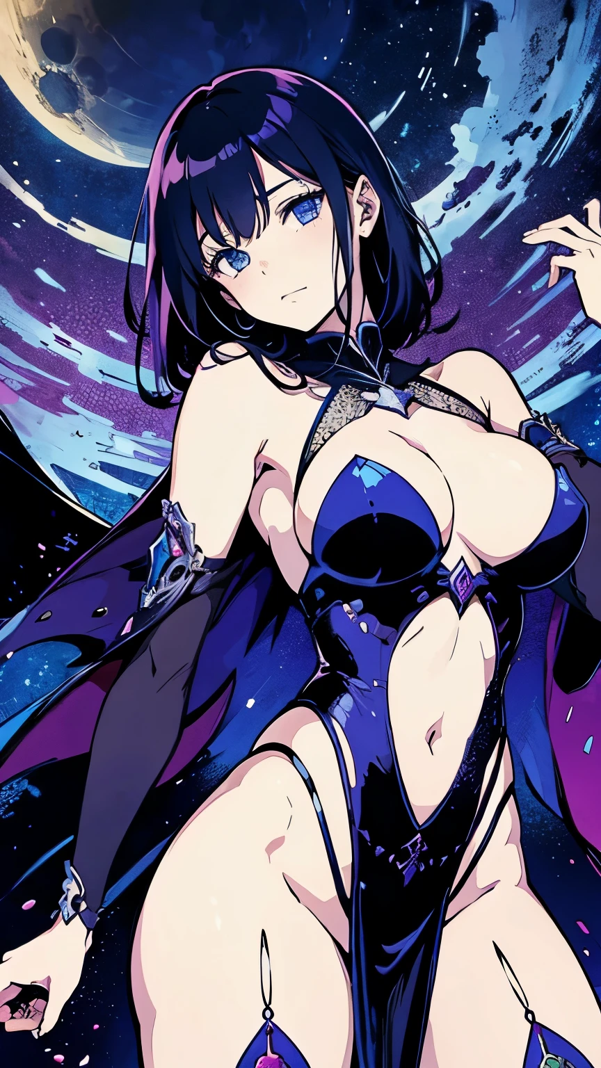 Harry Clarke, Mark Severin full colours, Henri Meunier, Mitsuru Adachi, Steven van Hasten, Surrealism Mysterious Weird Fantastic Fantasy Sci-fi, Japanese Anime, Midday Moonlight Bathing, School Rooftop, Miniskirt Beautiful High School Girl, perfect voluminous body, detailed masterpiece