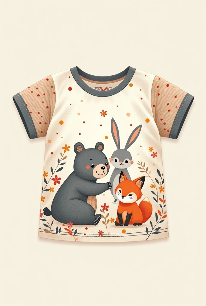 Create a baby shirt design of this print