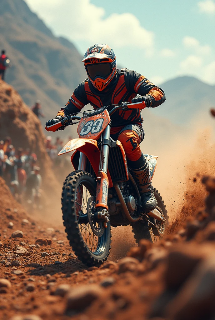Image of motorcycle speed and motocross, and title Bikes Peak