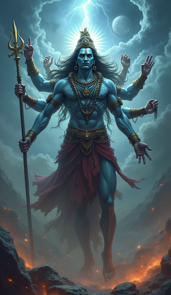 Indian Lord Shiva Anger