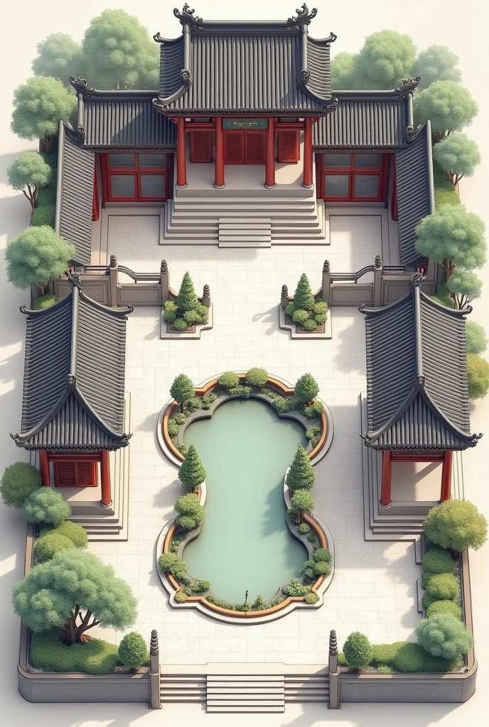 Chinese style courtyard floor plan