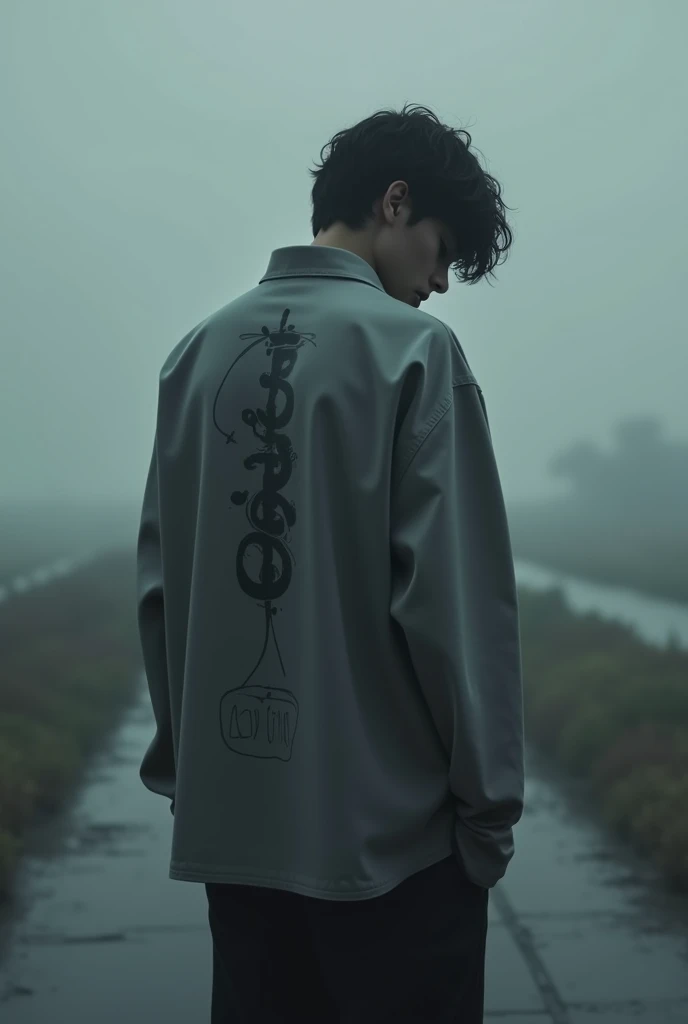 Create an oversized shirt design with the sad boys finish from junior H