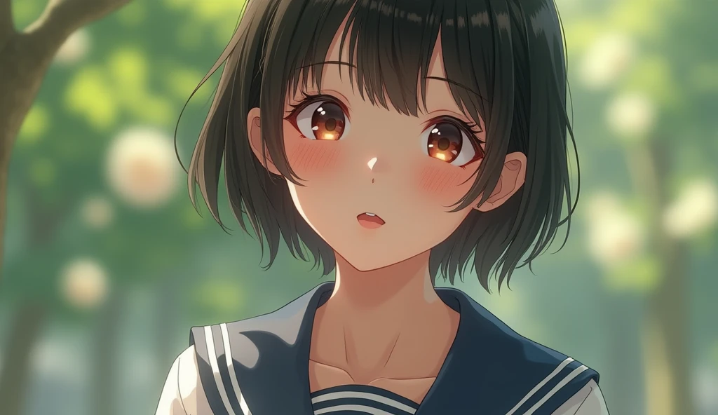 Real-life images、Japan beautiful girl at 15 years old、Sailor suit、Date、cute。