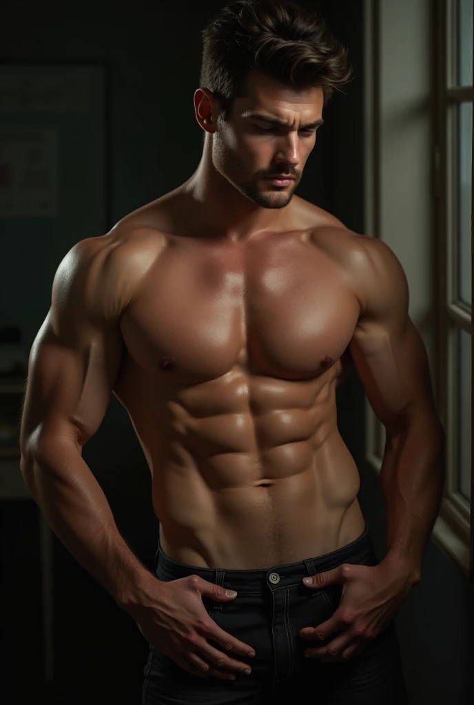 Sexy teacher (male) undressed