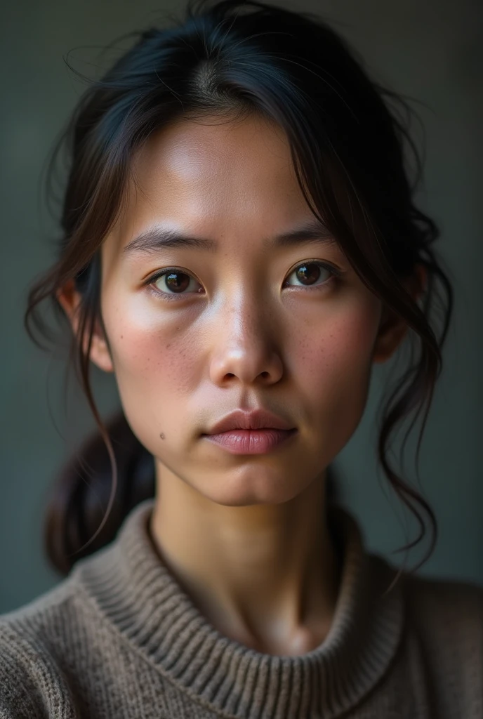 Ugly Average looking russian buryat woman 30 years old ,