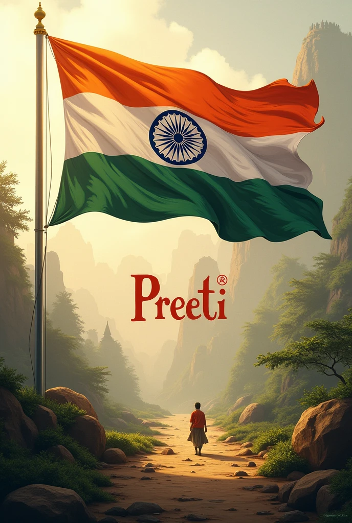 New design Indian Flag name Preeti art  