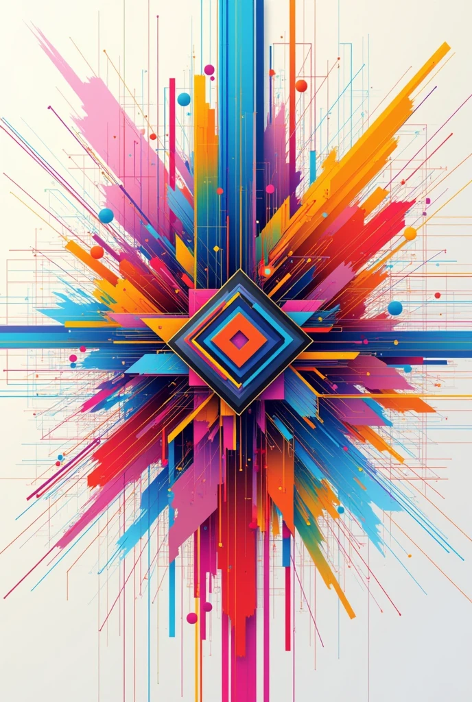 Make an arithmetic sequence art colorful pattern