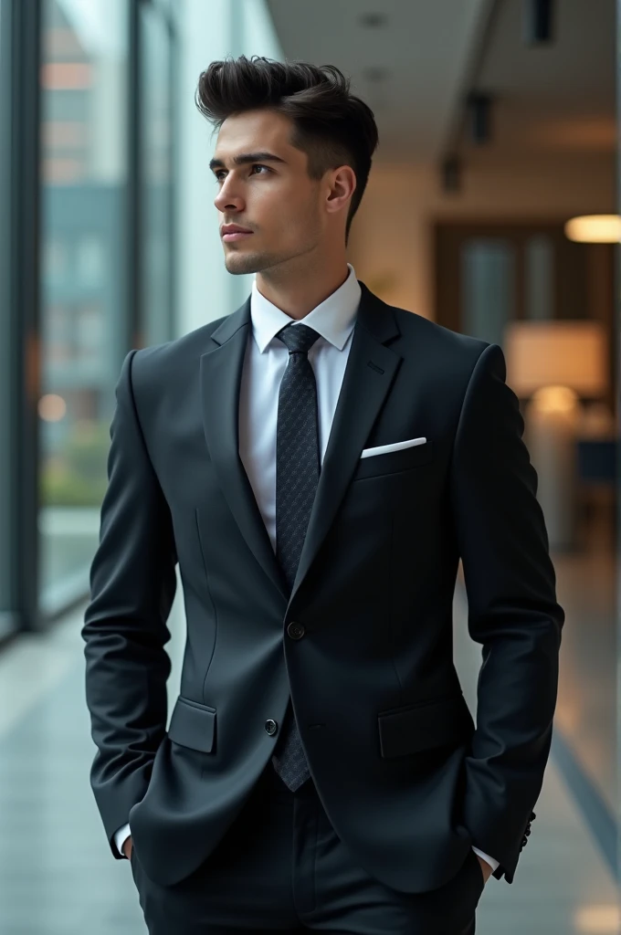 20-year-old handsome man in a suit