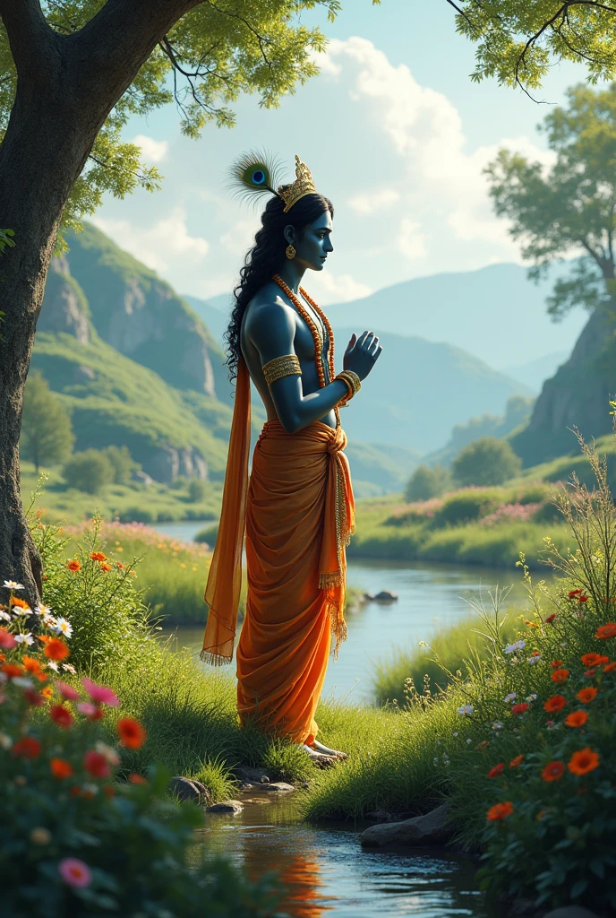Nature with load Krishna
