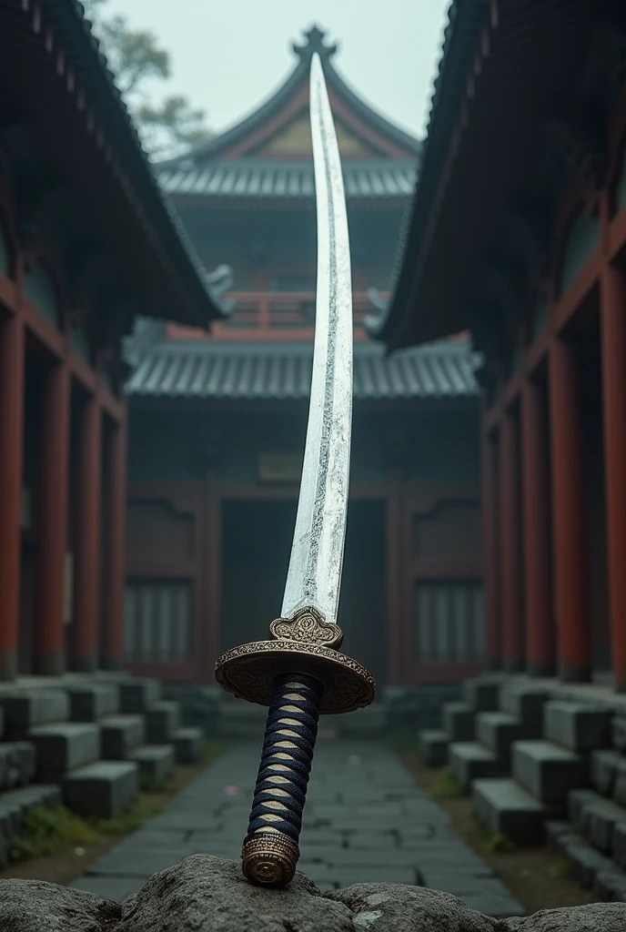 Giant Weapon, (masterpiece:1.3), A Japanese sword with a blade as tall as a person,