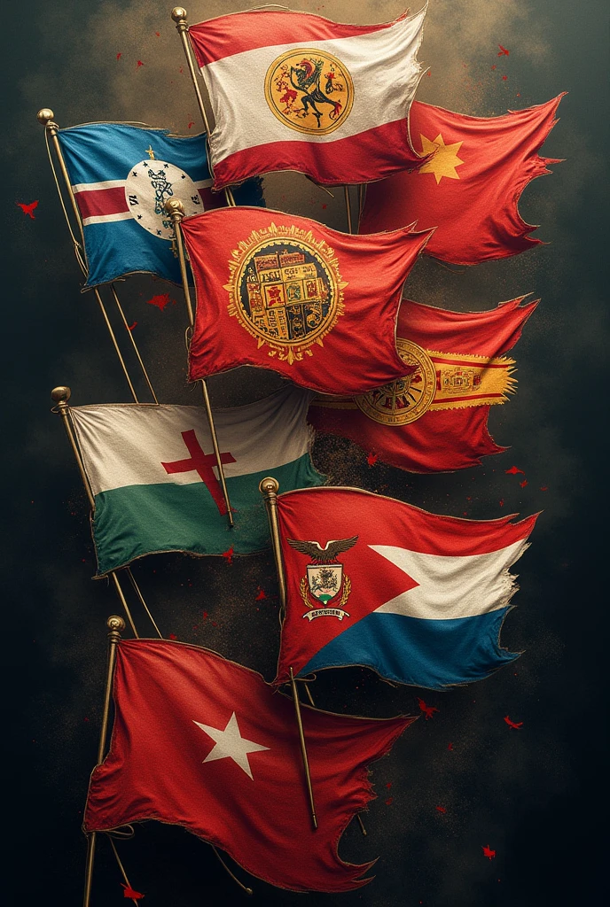 Flags of different empires