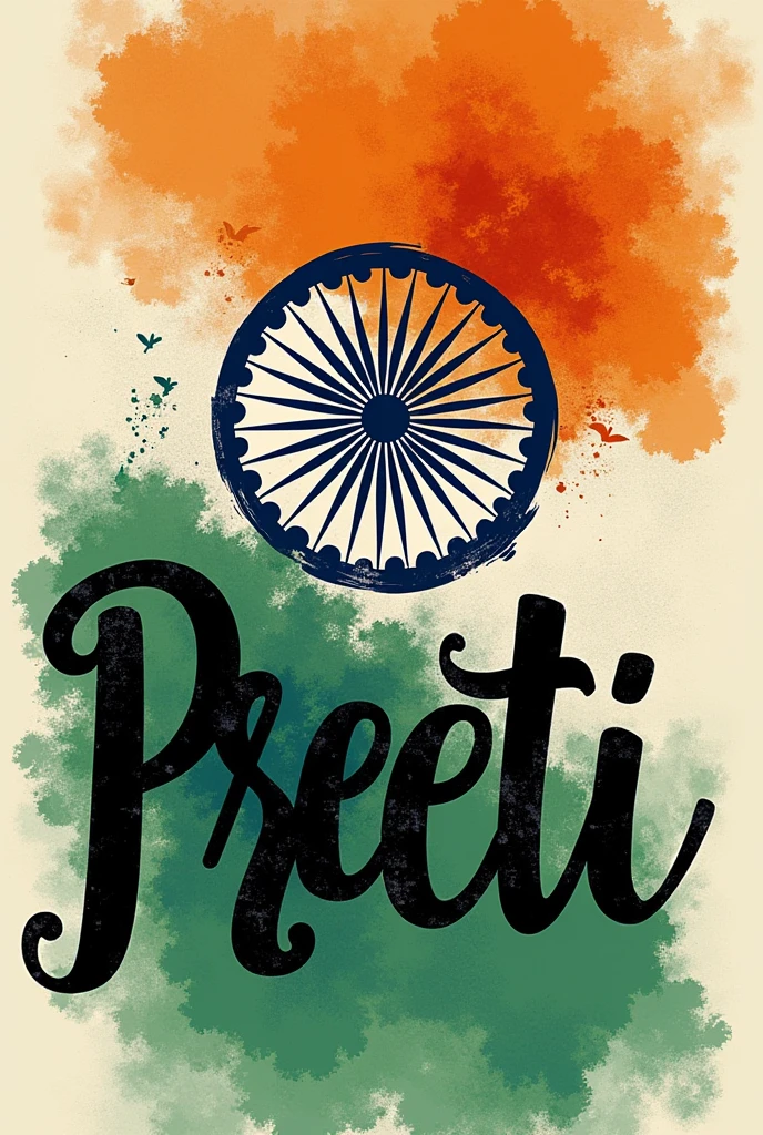New design Indian Flag name art  
Preeti 