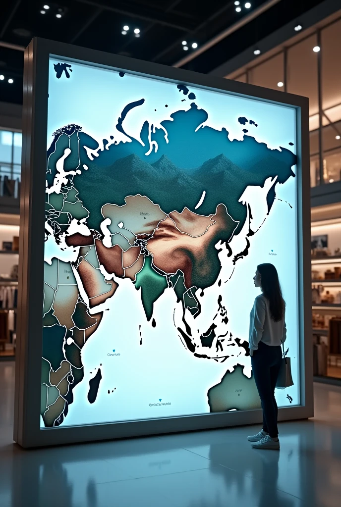 Asian map on Online Shoping Store