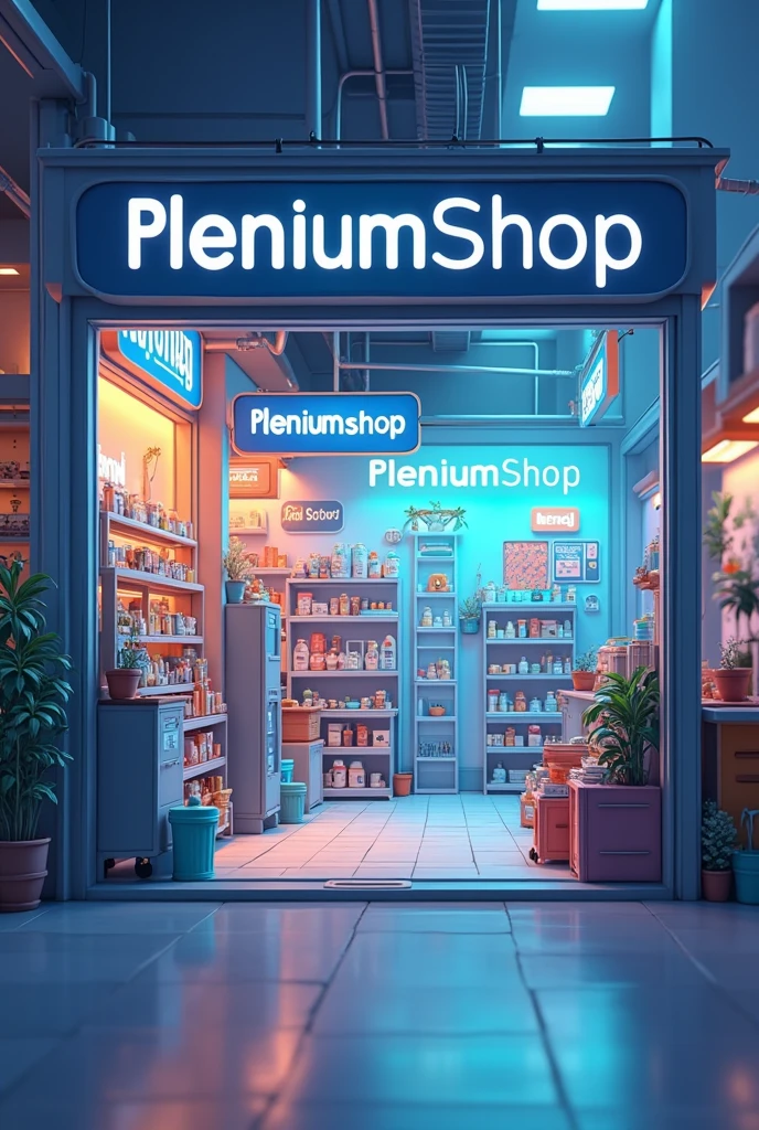 Create a logo for me for an online store on Shoppe and Mercado Livre, The name of my store is PleniumShop and I sell a variety of products there..