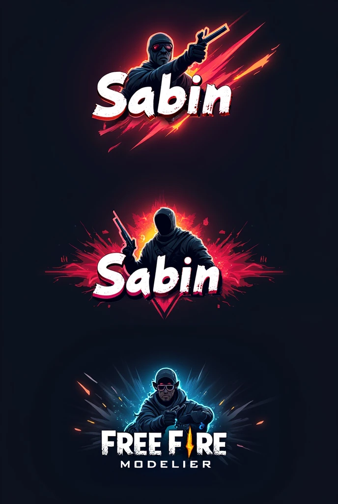 Make a name is Sabin logo for free fire gameplay using in youtube