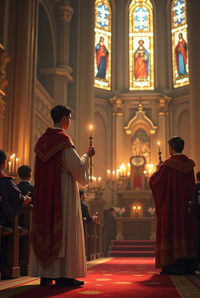 Acolyte at mass 
