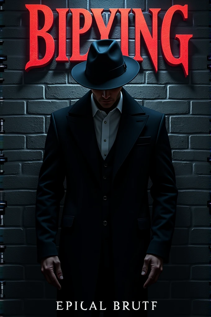 Please create a book cover mock up, that the book can be seen in 3D, The title of the book at the top in artistic letters in reddish color is named "SOVEREIGN SEDUCTOR ll" and as an image it is a background of a dark brick wall in a night environment with a dim light where there is a mysterious man, seen from the torso up, Elegantly dressed in a black suit and a black hat covering his eyes giving him a mysterious appearance, where you can only see the face from the nose down. At the bottom in small white letters the name of the author of the book "Euler Herrera"