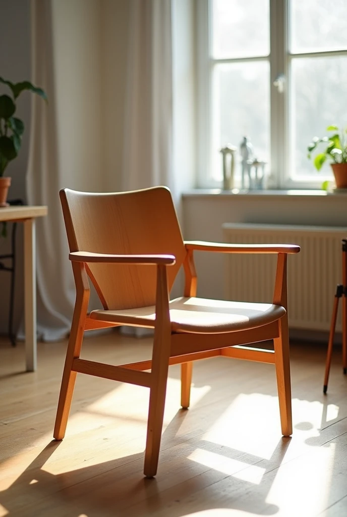 wooden chair image while process