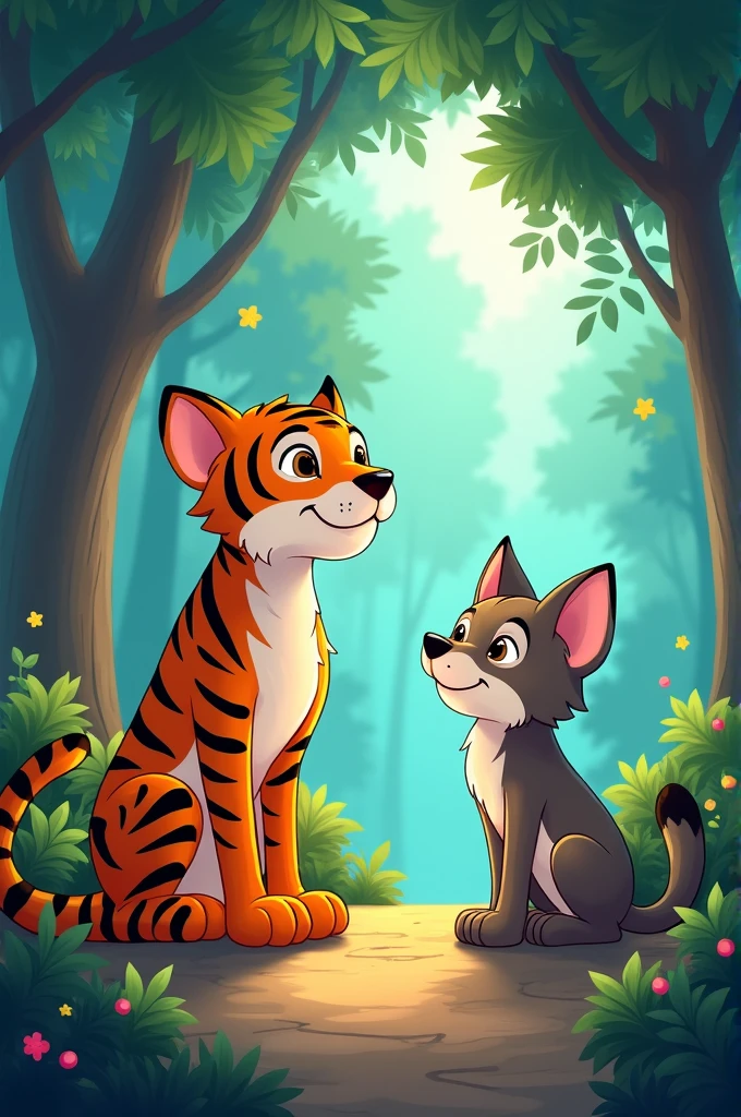 Sher or bhediya story cartoon