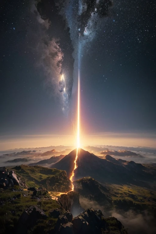 Highest quality、A giant meteorite crashes into the Earth.