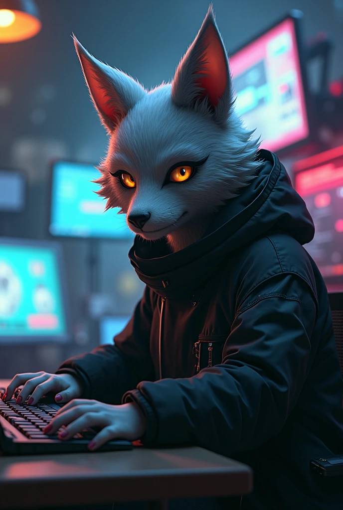 Lunae is sarcastic and often impatient., but loyal to his few friends. She is an excellent hacker, using your skills to manipulate systems and acquire information. Although his appearance and attitude may be intimidating, Lunae has a softer side, hidden beneath layers of cynicism.
Faça ela furry