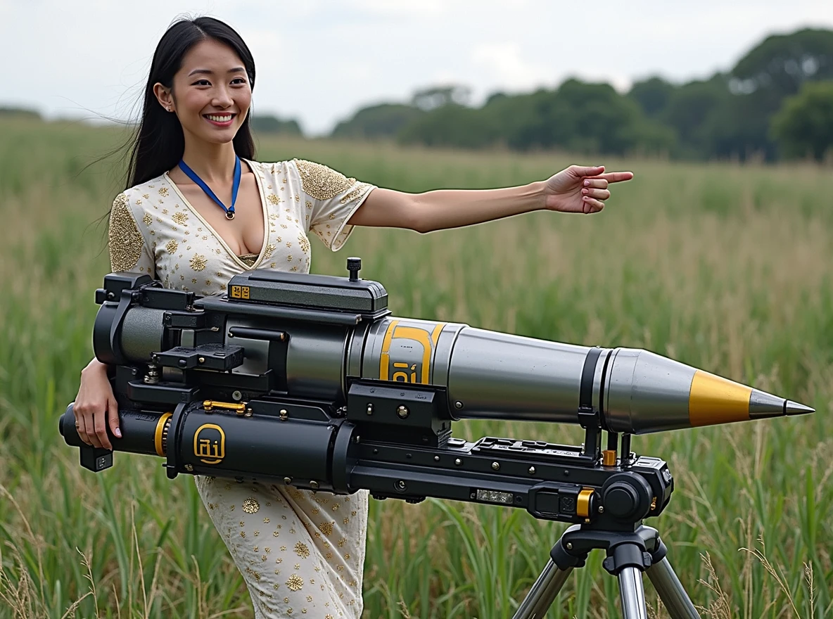 Highest quality、masterpiece、（pony play）、bondage、Obese horsewoman in bondage outfit gives bondage queen a ride in her carriage、Gag and reins、Behind it、((A brave woman who attacks with a rocket launcher that is 10 times the size of her body, 1 person:1.3)), 28 years old. Long straight black hair, slim face, very thin and fair skinned. She wears a beautiful Dior-esque white light tweed dress with gold accents. On stage for "Rocket Launcher", she wears a gorgeous dress with a blue strap around her neck and holds a ((Giant Rocket Launcher:1.3)). She smiles as she speaks to the audience. Behind her is a white wall with a yellow Sea Art logo painted on it. She has good style. Her eyes seem to have interesting and clever thoughts. Her overall vibe exudes confidence and determination as she shares her knowledge of AI technology with people from all walks of life. That's Sea Art's way of speaking. She points her ((Rocket Launcher:1.3)) at the audience.