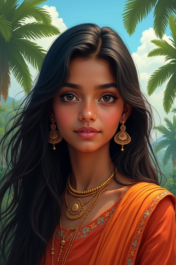 Kerala girl with long hair