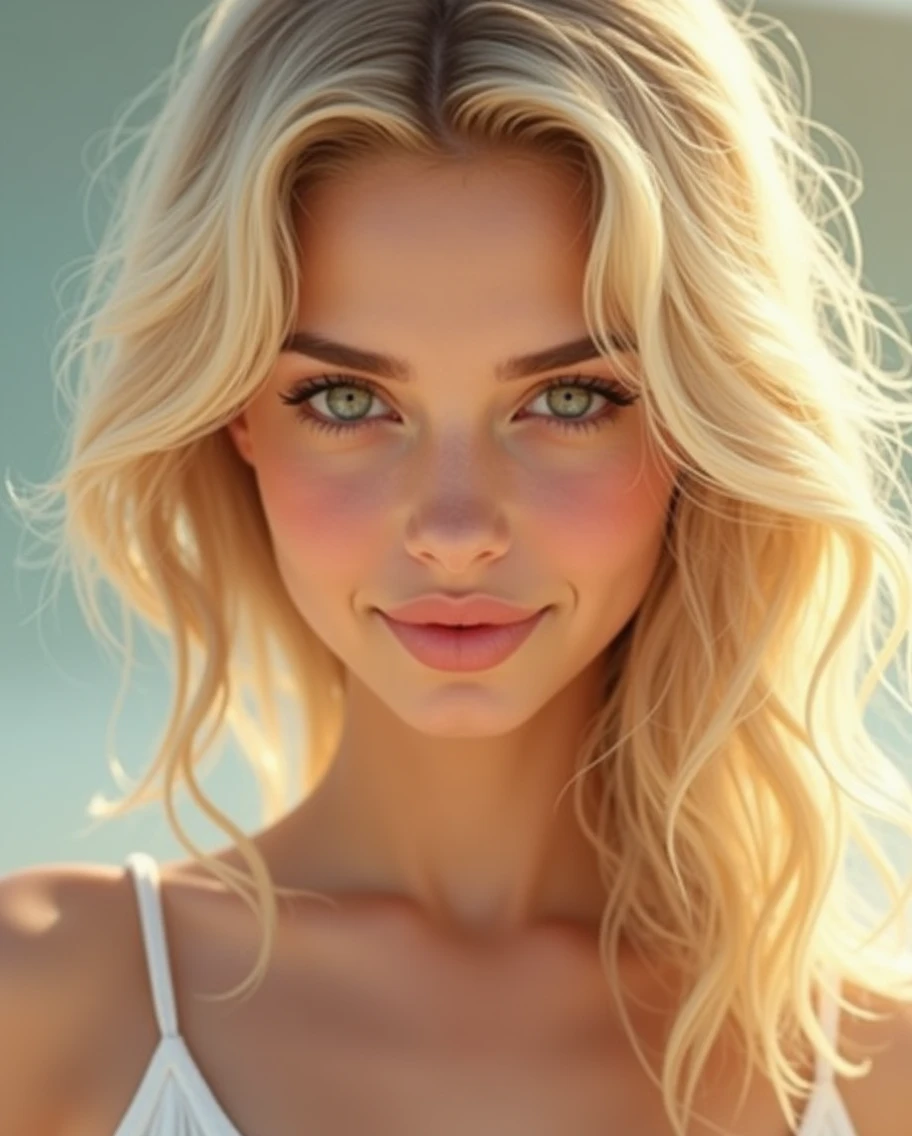 Young woman, blonde, Young, high quality