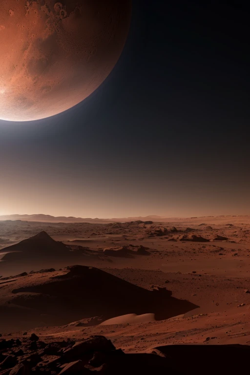 8k, 超High resolution,、Horizon of Mars、Dark Sky