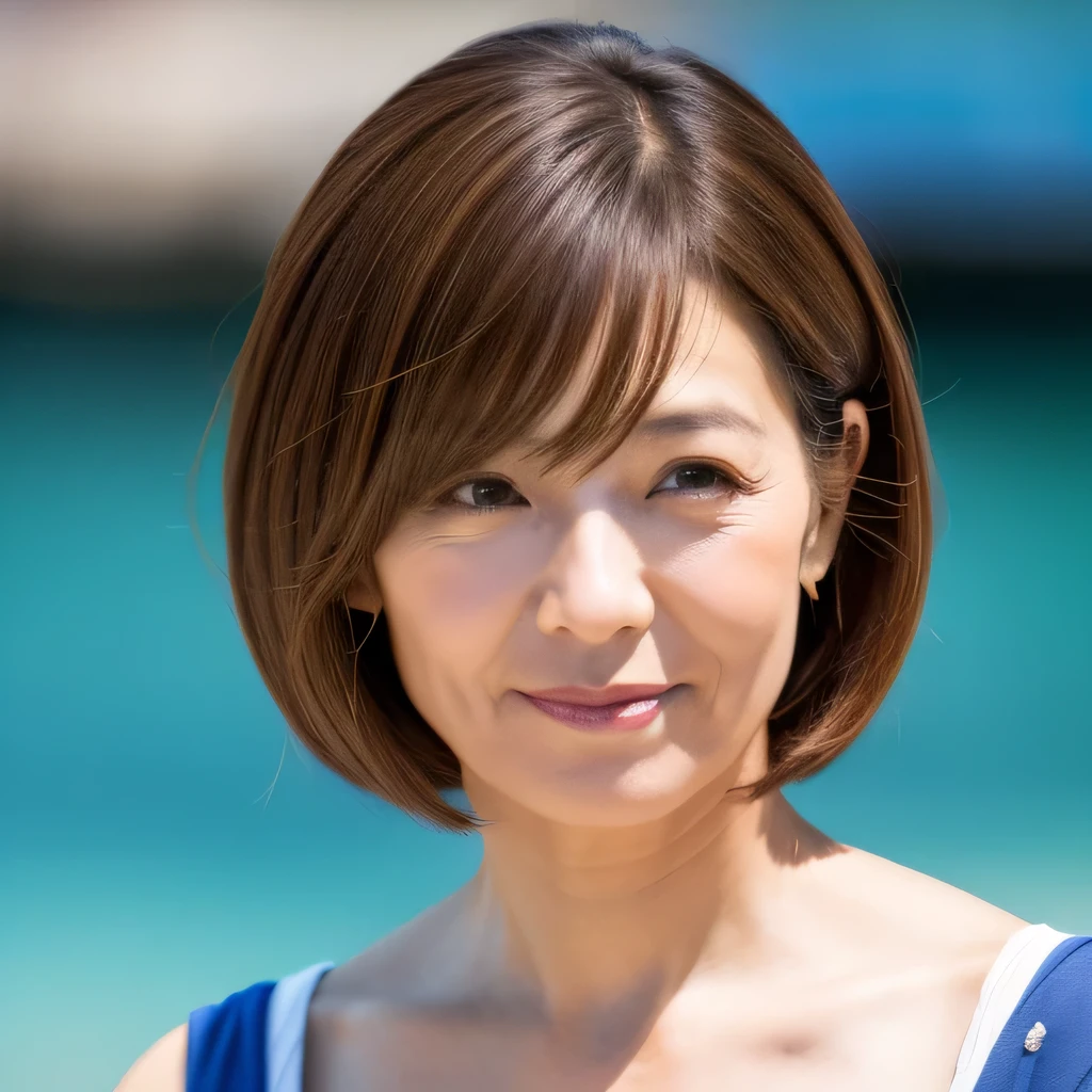 Facial wrinkles　Wife　60代のwoman　There are many wrinkles on your face.　60 years old　Japan人woman　Beach with the ocean in the background　Upper Body　60 years old　ふんわりしたshort hair 　明るいBrown Hair　Bob Hair　Brown Hair　Beautiful Hair　woman　With bangs　まとまりのあるshort hair　Brown Hair　　Brown Hair　Beautiful Hair, Shiny Hair　Japan 　short hair　The background is an aquarium　Beautiful aquarium　blue sea　summer　( Your hair is beautiful :1.2) myself　woman　60 years old　Bob Hair　Brown Hair　Beautiful Hair Shiny Hair　Japan( sharpen ), (8k, Highest quality), Unconscious, Please open your eyes, , High resolution, original, (Flat Color:0.9),(colorful:1.1),(masterpiece:1,2), Highest quality, masterpiece, High resolution, original, Highly detailed wallpaper, audience&#39;perspective, alone, Portraiture, Mature Woman Body Set, smile, If you look at this, vivid sea background,Natural Wrinkles, Wrinkles around the eyes, Surreal, Natural Skin, Natural Hair Color, 真っ赤な唇 鮮やかで常summerのイメージ　Guam beaches　Facial wrinkles　Wife　60代のwoman　There are many wrinkles on your face.