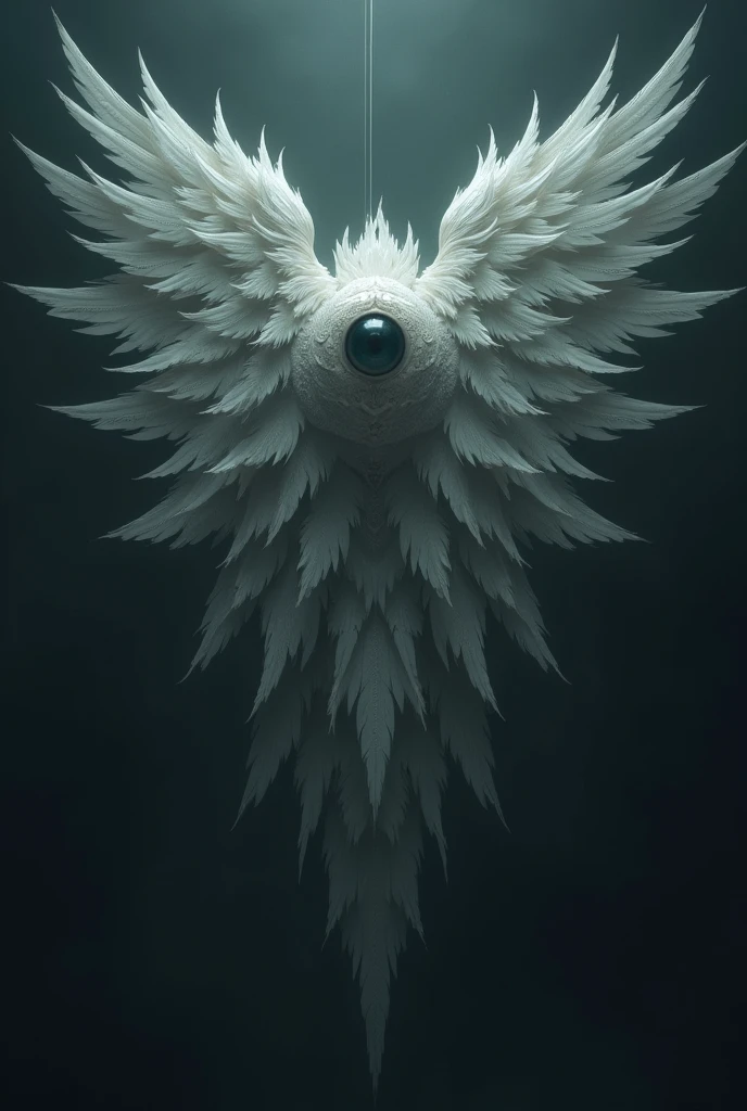 Photo realism , seraph : Raphael,  a giant eye with 10 wings in dark appearance 