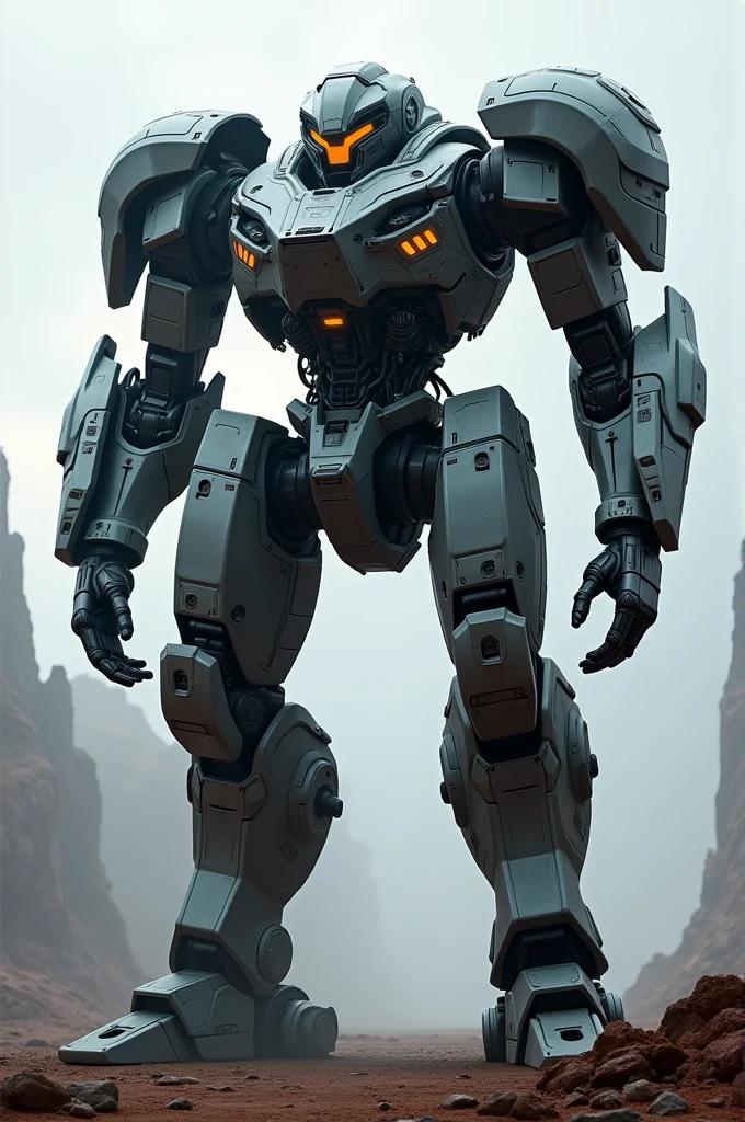 an image of the steel vanguard character in the video game, titanfall 2, futurism, anthem game inspiration, full cybernetic combat suit, mecha armor, mecha suit, mega humanoid mech, mecha plate armor