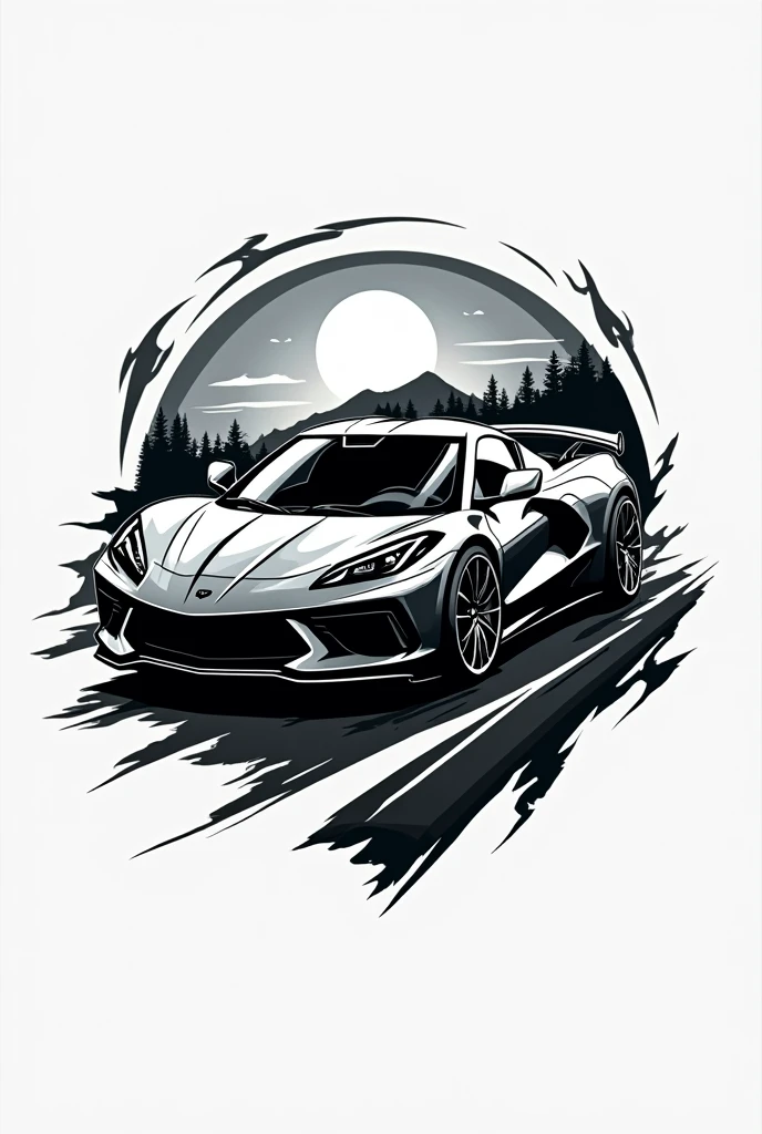 Create a logo too simple or basic for a facebook page called "Road Rebel", My idea is that the logo is black and white and has a car. 