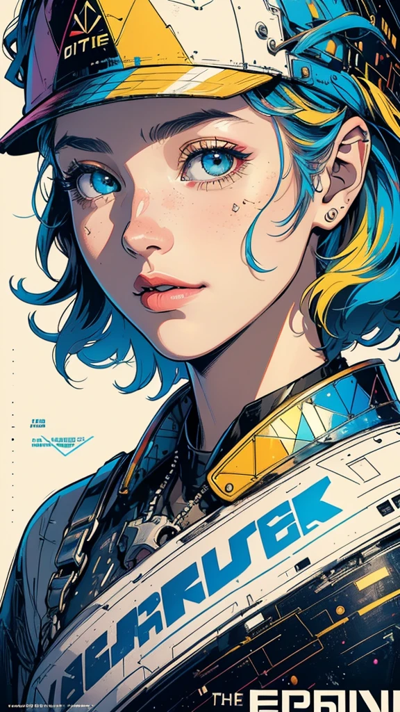 (((masterpiece, highest quality))),(((solo:1.2))),(((1girl:1.2))),32k wallpaper, very detailed, poster, vintage science fiction,(((((geometric cinematic movie poster))))), (bauhaus), shape,(((abstract))),(mid century modern),movie poster,(((((portfolio))))),(((((Close-up))))),(((((bust up))))),((((more various angle)))),(((highlight))),Vast landscape,((((heterochromia)))),(((complete. detailed face))),(((Extremely talented))),(((most complecated machine))),((Overall colorfully))