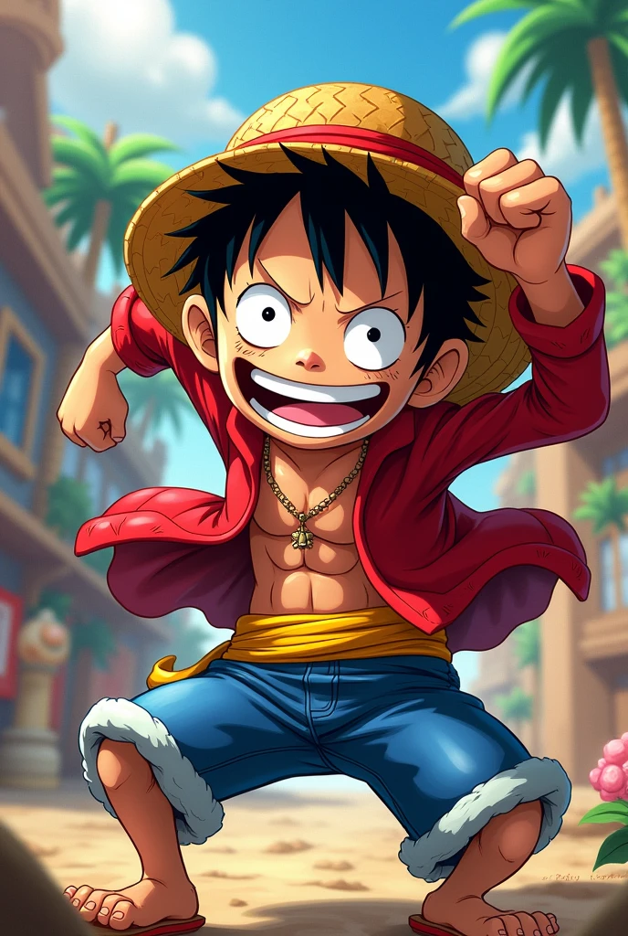 Monkey the  Luffy from one-piece attitude